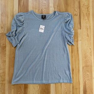 Bobeau Light Blue Puff Sleeve Tee Nordstrom large